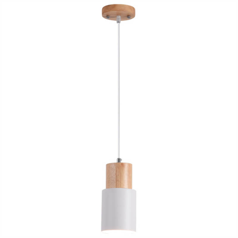 Farbiges LED-Licht: Minimalistische Pendelleuchte Zylinder. Moderne Aluminium-Hängeleuchte für stimmungsvolle Beleuchtung.