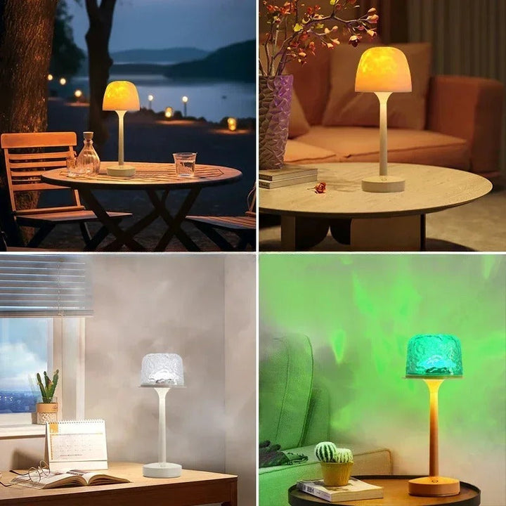 Schlafzimmer Licht: Warme LED Tischlampe, kabellos & mit Touch Bedienung. Ideal als dezente Nachtlampe.