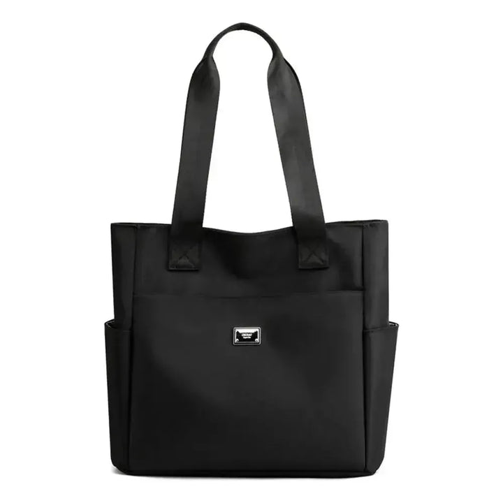 Elegante, leichte, wasserdichte Damenhandtasche aus Nylon mit großem Fassungsvermögen, Vorderansicht.