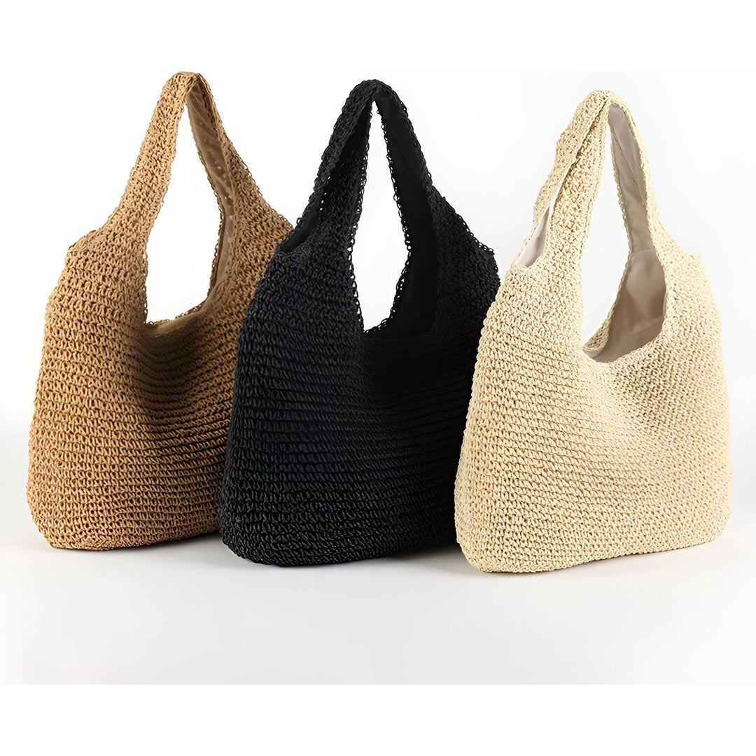 Stilvolle Lisele Damen Sommerhandtasche. Elegante Strohtasche, vielseitiges Modeaccessoire für Freizeit.