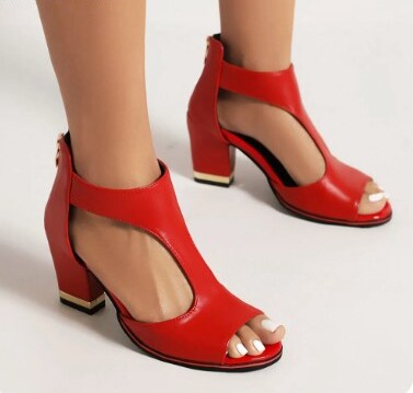 Komfortable Damen Orthopädische Absatzsandalen mit offenem Zeh und elegantem Design. Ideal für Sommer-Damenschuhe.