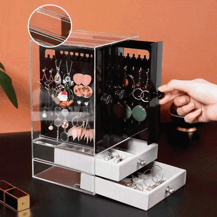Ideales Geschenk: Elegante Schmuckbox als Desktop-Organizer für Ringe, Ketten & Ohrringe.