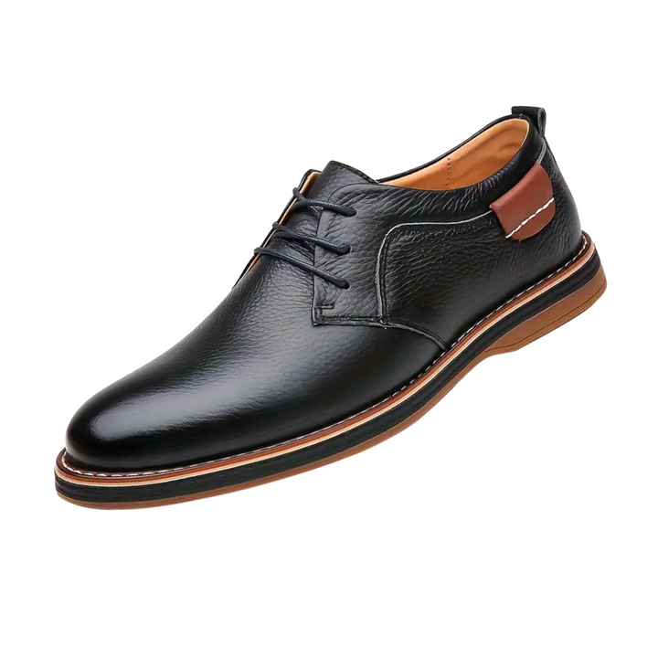 Elegante schwarze Herren Business Schnürschuhe für professionellen Auftritt & Komfort im Büroalltag.