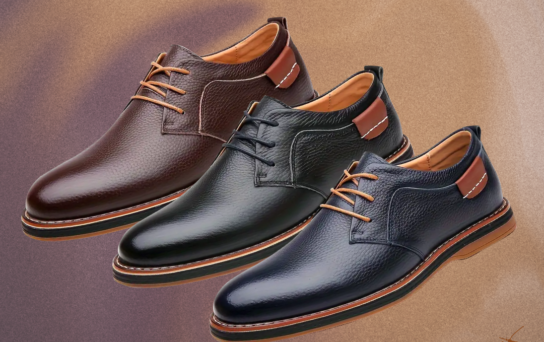 Komfortable Herren Business Schuhe in Dunkelblau, perfekt für lange Arbeitstage und eleganten Tragekomfort.