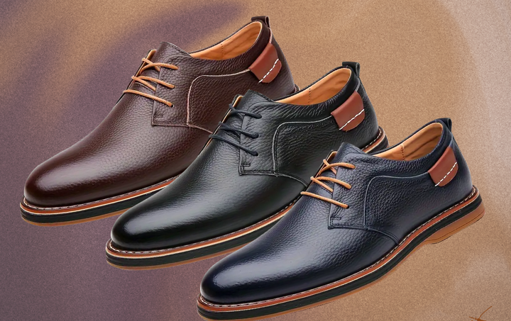 Komfortable Herren Business Schuhe in Dunkelblau, perfekt für lange Arbeitstage und eleganten Tragekomfort.