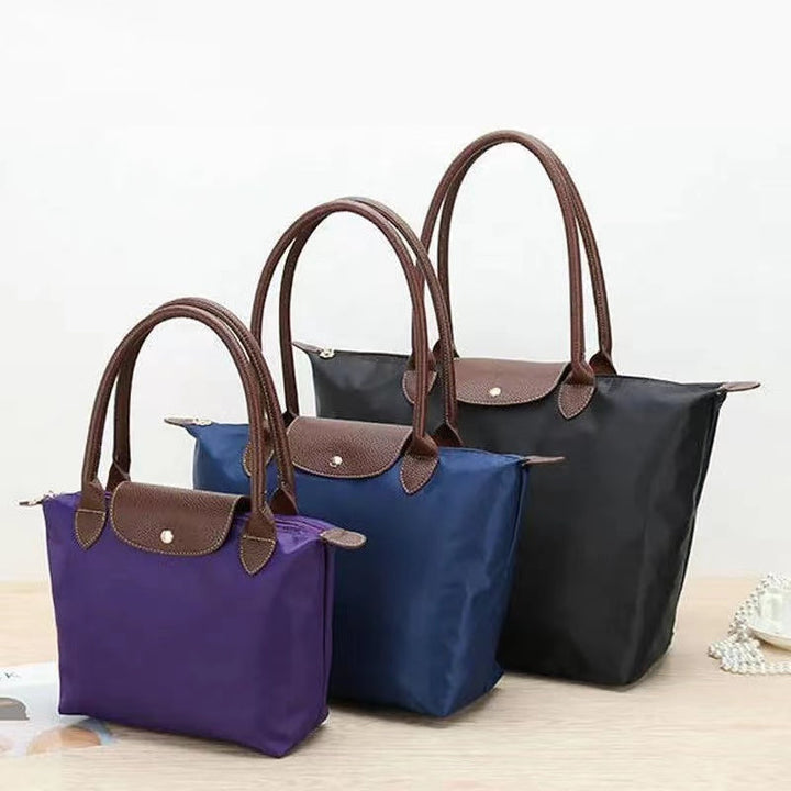 Elegante schwarze Oxford Schultertasche für Damen, geräumig & vielseitig für den Alltag.