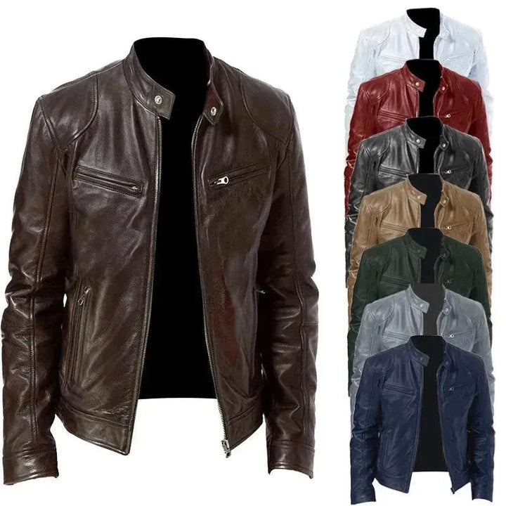 Khaki Slim Fit Freizeitjacke für Herren, modern und vielseitig. Perfekte Übergangsjacke für Frühling und Herbst.