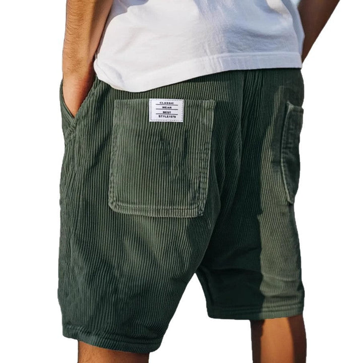Moderne Herren Kurze Hosen, texturiert und maßgeschneidert, vielseitig für Freizeit und Sommerbekleidung.