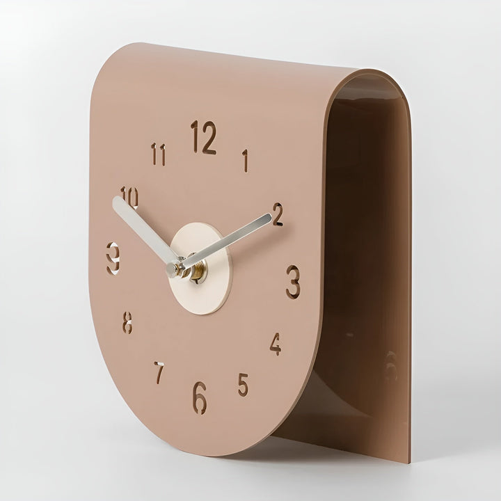 Elegante Tischuhr mit natürlichem Design, Quarzwerk. Stilvolle Deko für Wohnzimmer & Büro.