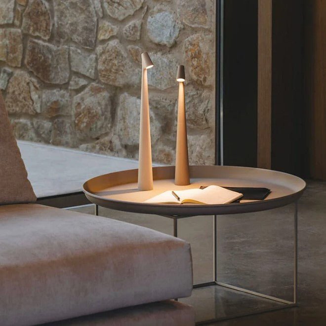 Moderne Touch LED Wohnzimmerlampe aus Aluminium, kabellos dimmbar, nordisches Design für stilvolles Licht.