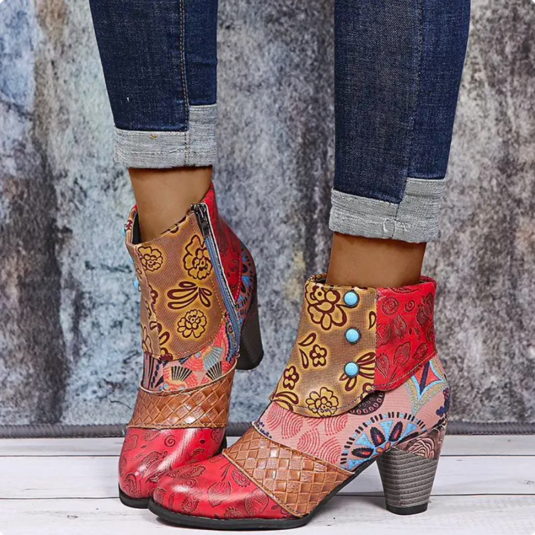 Stylische, wasserdichte Retro Regenstiefel für Damen. Eleganter Wetterschutz für Herbst & Winter.