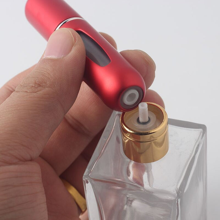Nachfüllbarer 5ml Parfüm-Flakon aus Aluminium, unverzichtbares Reise-Accessoire.