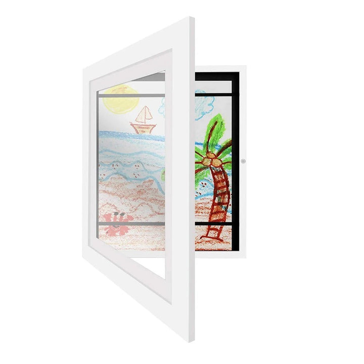 Stilvoller A4 Rahmen für Kunstwerke & Fotos Ihrer Kinder. Perfekte Geschenkidee & Wanddekoration für Familien.