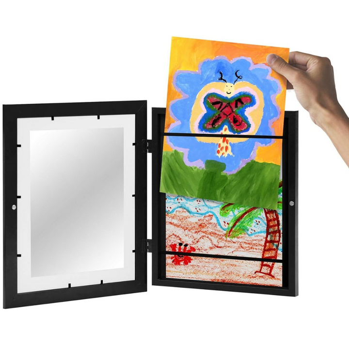 Design-Bilderrahmen A4 für Kinderkunst & Fotos. Ideal zur flexiblen Aufbewahrung & als Blickfang für jedes Zimmer.