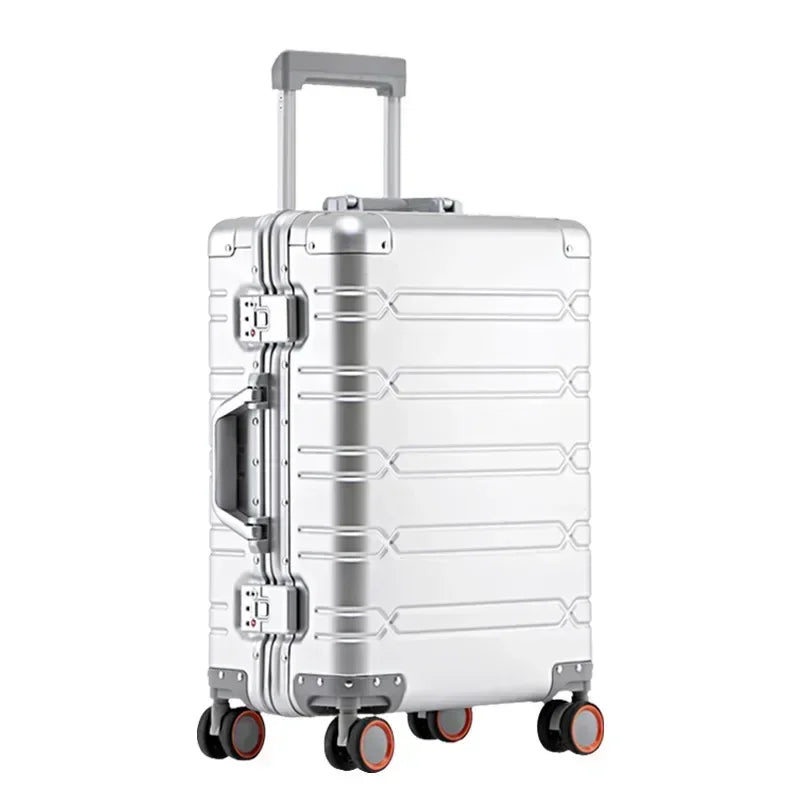 Eleganter Aluminium-Magnesium-Reisekoffer Oslo mit TSA-Schloss für sicheres & stilvolles Reisen.