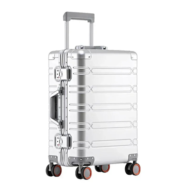 Eleganter Aluminium-Magnesium-Reisekoffer Oslo mit TSA-Schloss für sicheres & stilvolles Reisen.