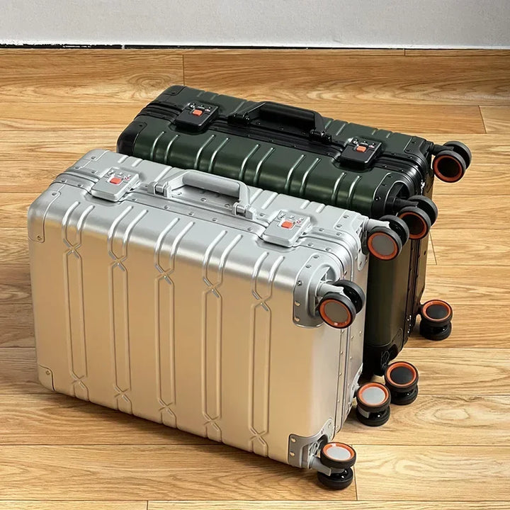 Hochwertiger Kabinentrolley Oslo aus Aluminium-Magnesium, ideal als Handgepäck für Businessreisen.