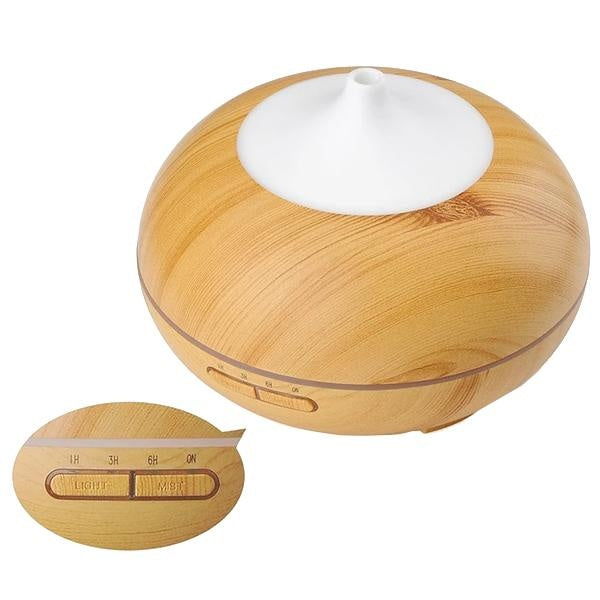 Aroma Diffusor mit Timer-Funktion in Holzoptik. Leiser Raumbefeuchter mit Ultraschall für ätherische Öle.