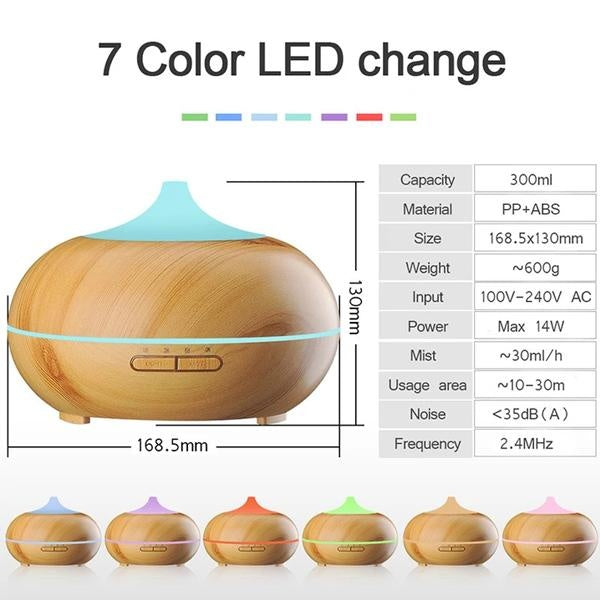 Eleganter Holzöl-Diffusor für Zuhause. Schafft mit ätherischen Ölen eine entspannte Wohlfühlatmosphäre.
