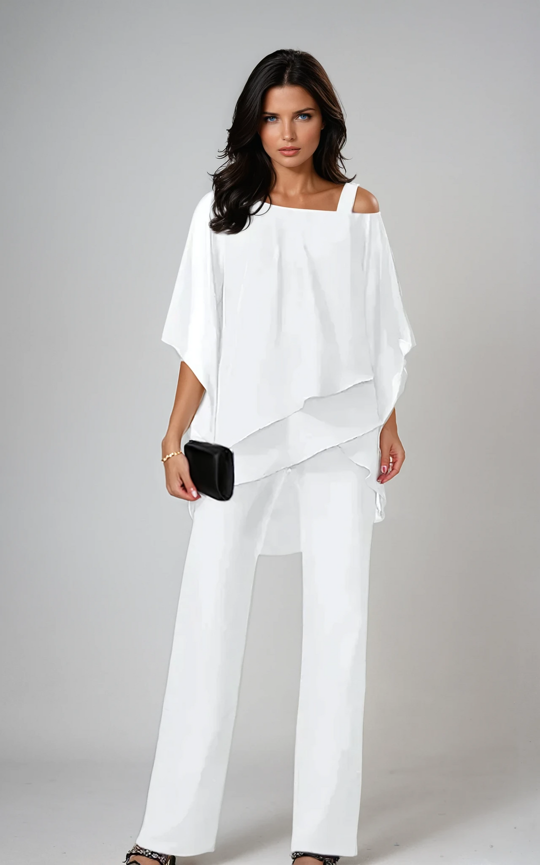 Eleganter & bequemer Damen Lagen-Look Zweiteiler. Perfekt für festliche Anlässe oder stilvolle Freizeitmode.