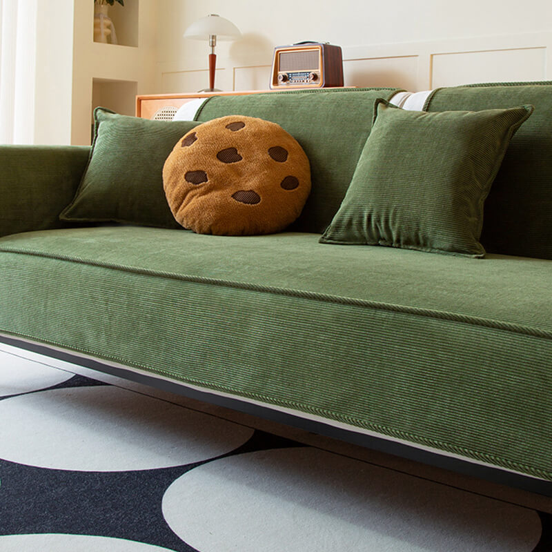 Eleganter Cord Couchbezug für Ihr Wohnzimmer. Rutschfester Sofaschutz und stilvolle Dekoration.