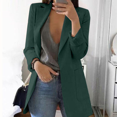 Eleganter Damen Blazer Isabella, offener Schnitt, ideal für stilvolle Business- & Freizeit-Outfits.