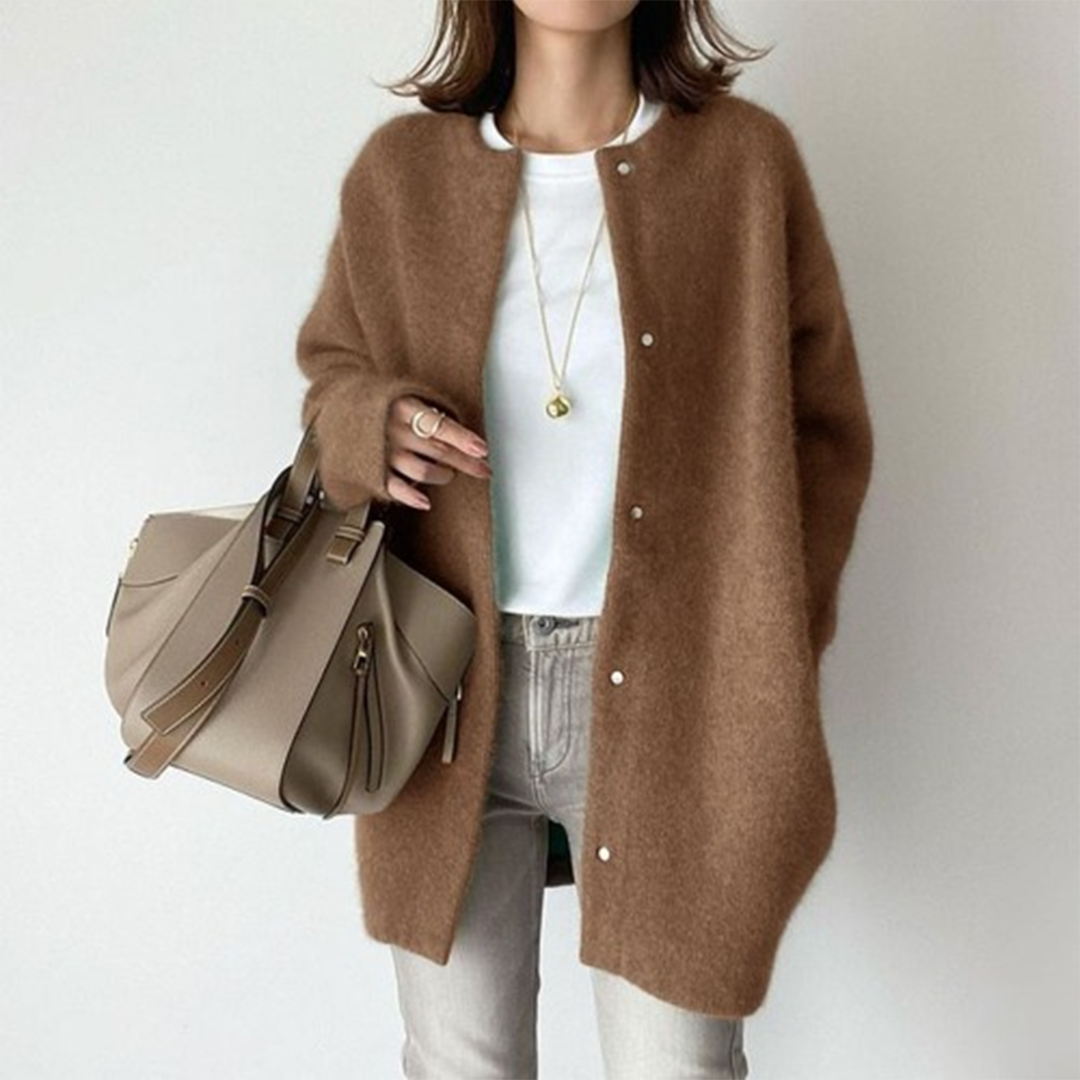 Vielseitiger Damen Herbstmantel mit eleganter Silhouette und lockerer Passform für jeden Anlass.