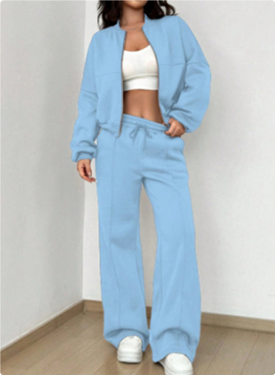 "Evie" Damen Set: Eleganter Hosenanzug mit geradem Bein. Vielseitiger Zweiteiler für Business & Freizeit.