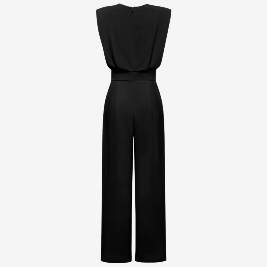 Vielseitiger Damen Jumpsuit mit Taillenschnürung. Modischer Einteiler, der Eleganz und Komfort für jeden Anlass vereint.