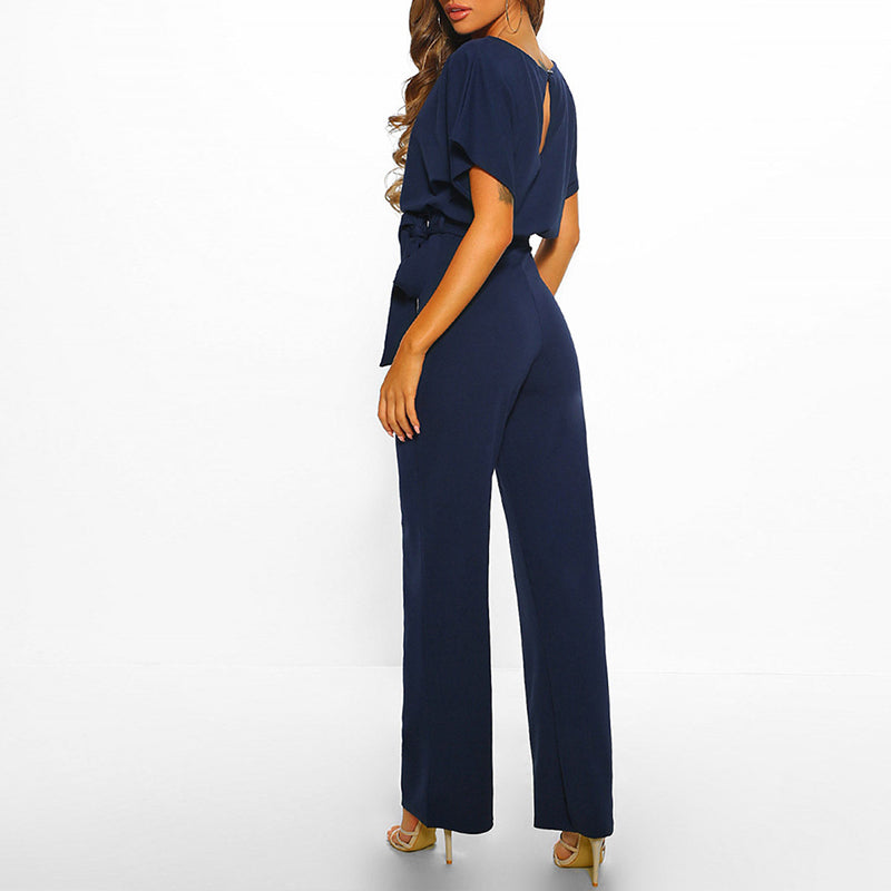 Komfortabler Damen Jumpsuit "Wolff" aus weich fließendem Material für Frühling, Sommer & Herbst.
