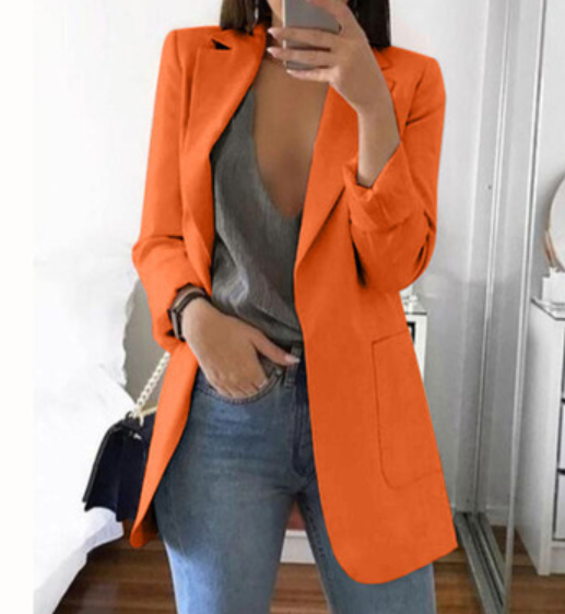 Blazer-Mantel Elise für Damen. Eleganter Langblazer, perfekt für Business, Freizeit & Fashion-Looks. Langarm.
