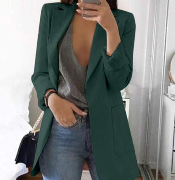 Oberbekleidung: Eleganter Damen Langblazer Elise. Stilvoller Blazermantel für Business und Freizeit. Trend-Fashion.