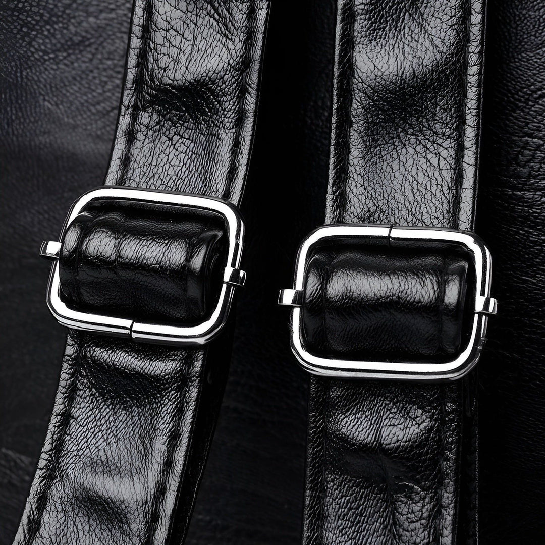 Leichter Damen Leder Rucksack, wasserdicht & robust, ideal als Bürotasche oder Reiserucksack für Frauen.