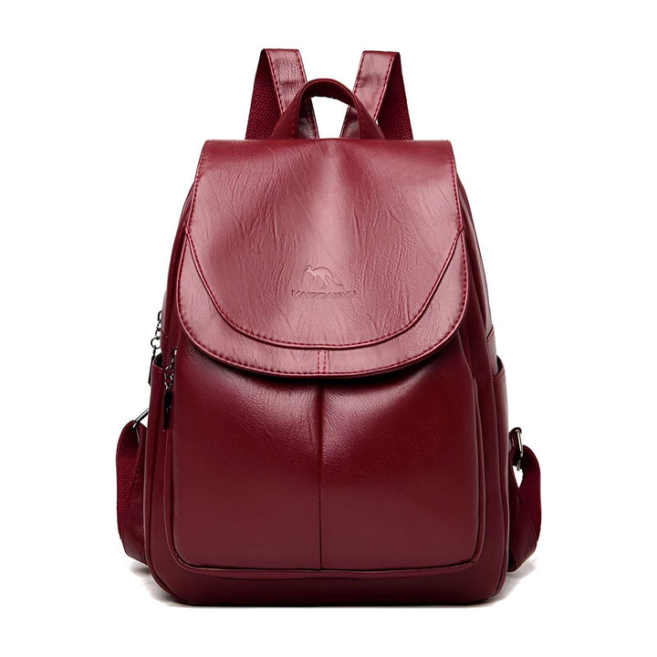 Vielseitiger Damen Lederrucksack, elegant & leicht, ideal als Tagesrucksack, Bürotasche oder für Reisen.