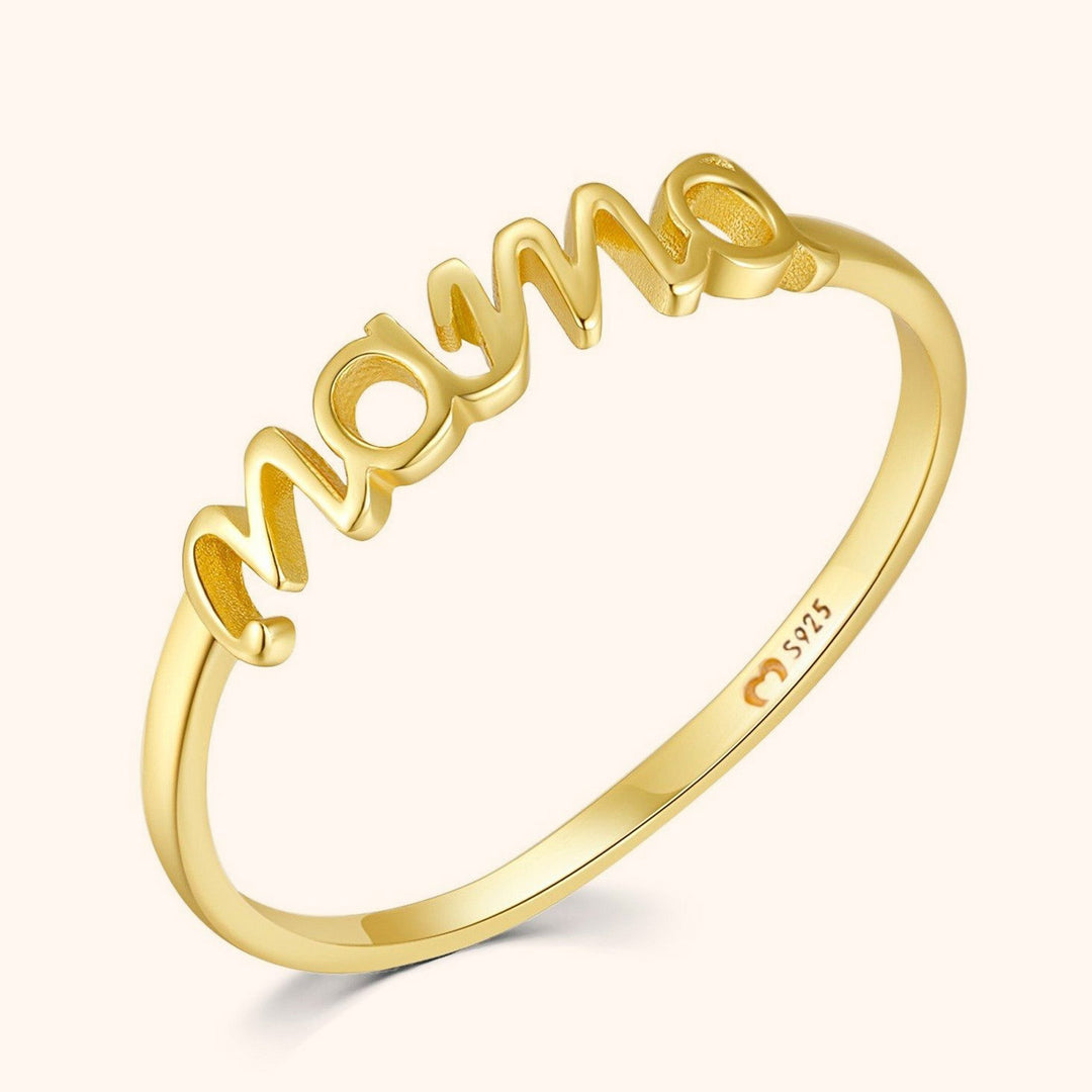 Eleganter Damen Mama-Ring 'Emma' aus 925er Sterling Silber. Stilvoller Schmuck & perfektes Geschenk für Mütter.