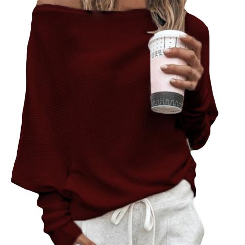 Stilvoller Off-Shoulder Damenpullover in Weiß, kuschelig und chic, ein vielseitiges Oberteil für Damenmode.