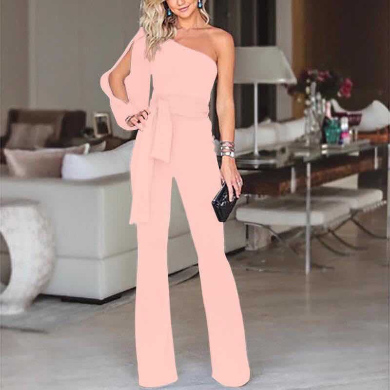 Festlicher One-Shoulder Jumpsuit "Caitlin" für Damen, ideal für Abendmode und elegante Anlässe, komfortabel.