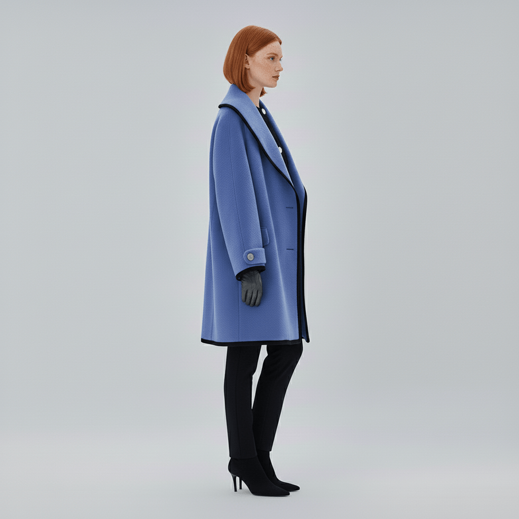 Damen Oversized Mantel Stephanie, geknöpft für einen klassischen, eleganten Look.