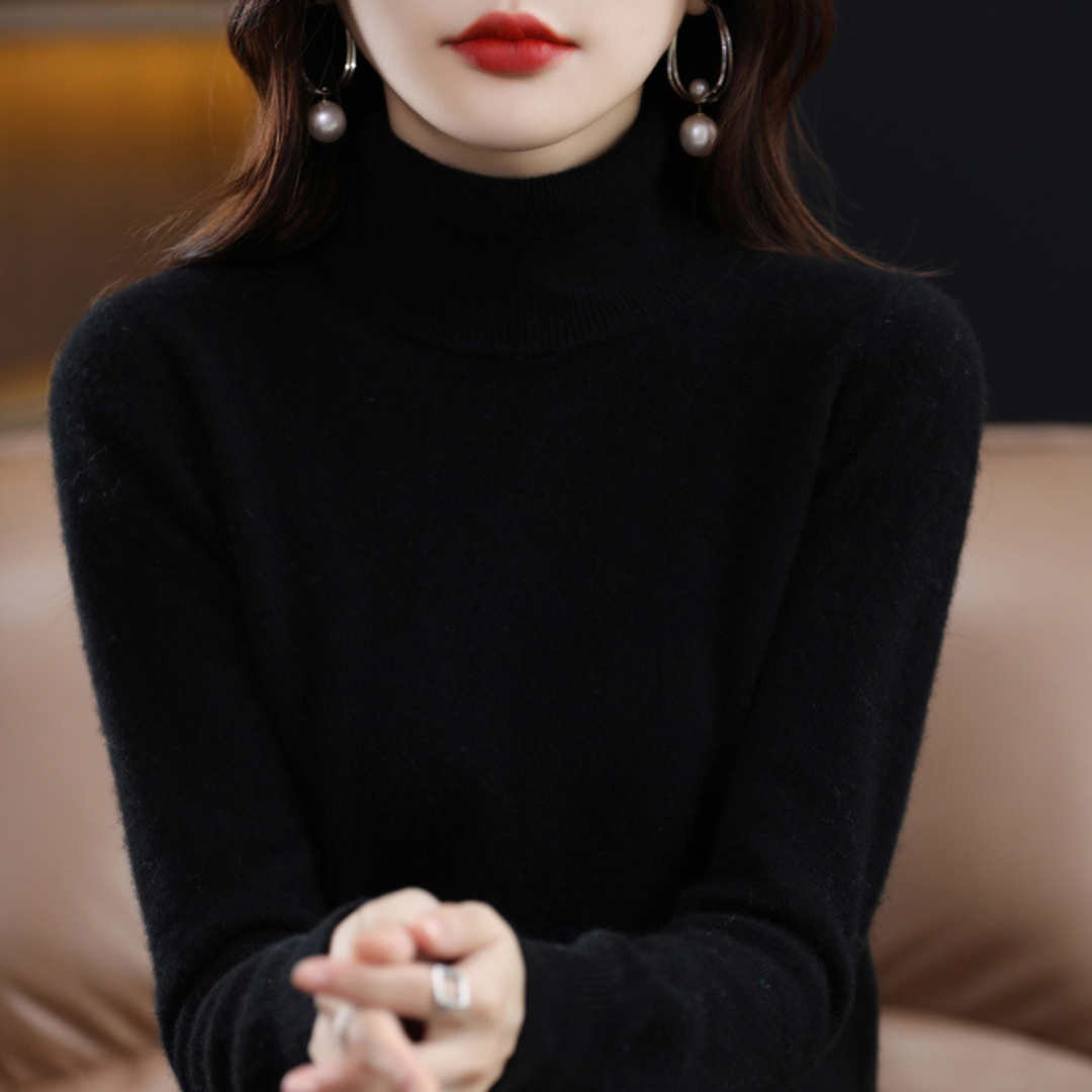 Eleganter Damen Rollkragenpullover für den Winter. Warmes, stilvolles Oberteil für Damenmode.