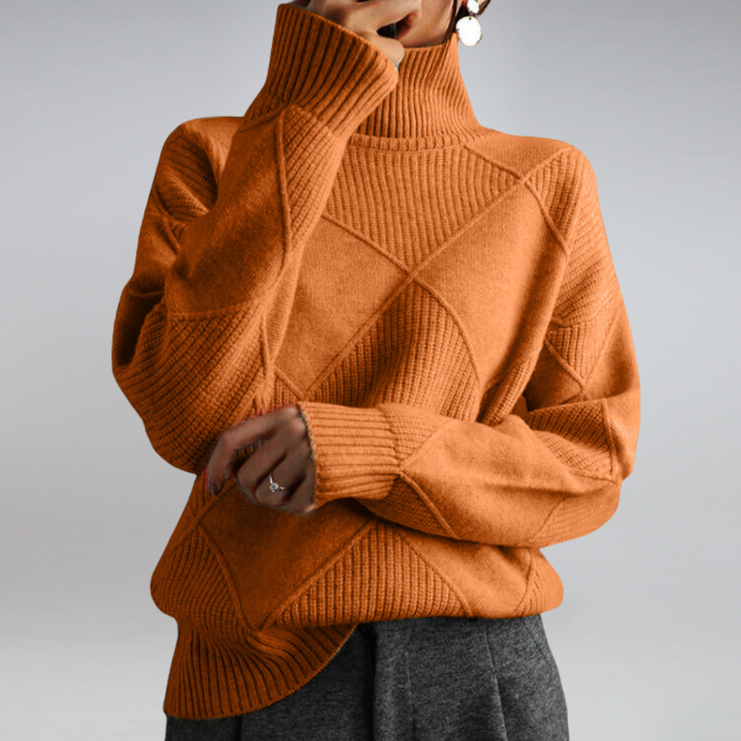 Eleganter Damen Rollkragenpullover Taylor, Langarmtop mit weitem Schnitt für maximalen Komfort.