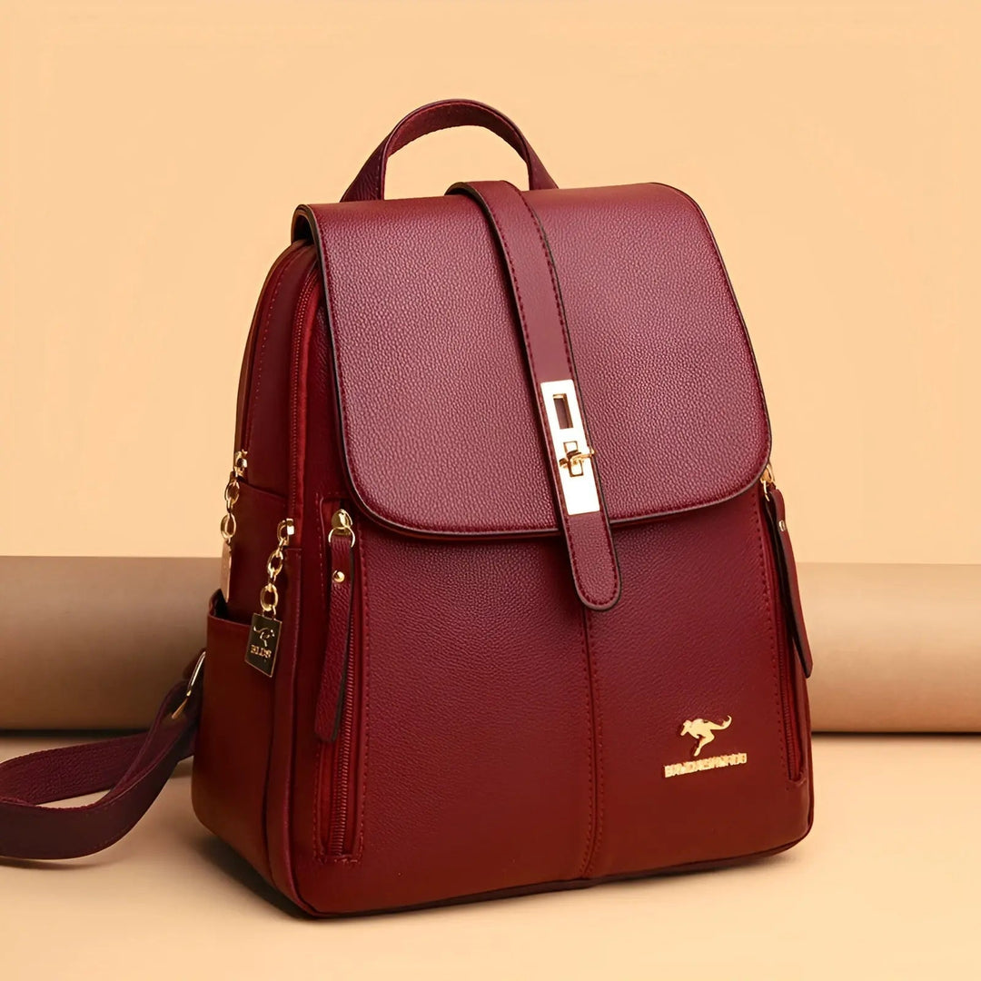 Bequemer Damen Rucksack in klassischem Schwarz, ergonomisch und stilvoll für lange Tage oder Reisen.