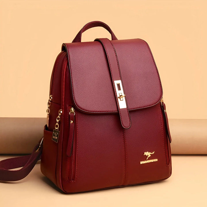 Bequemer Damen Rucksack in klassischem Schwarz, ergonomisch und stilvoll für lange Tage oder Reisen.