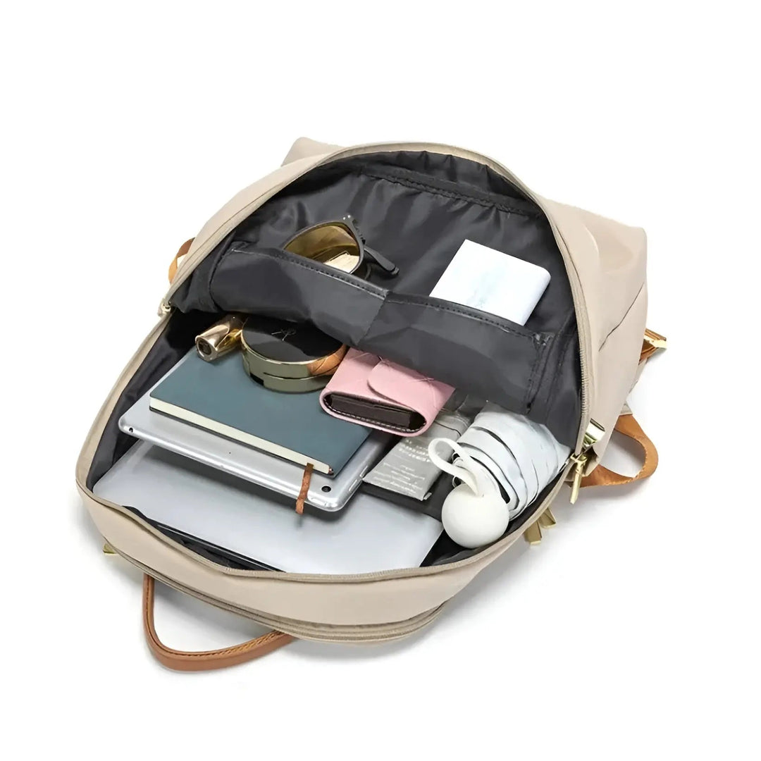 Hochwertiger Damen Rucksack mit viel Stauraum, multifunktional für Arbeit & Freizeit. Organisiert & langlebig.