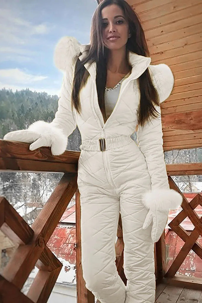 Kuscheliger, warmer Damen Winteroverall "Alice", Slim Fit Design, bietet optimalen Kälteschutz und hohen Komfort.