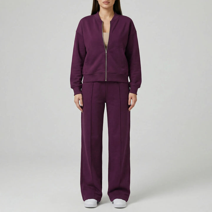 Komfortables & elegantes Damen Hose Set mit Jacke, gerader Schnitt. Ideal für Business & Freizeit.