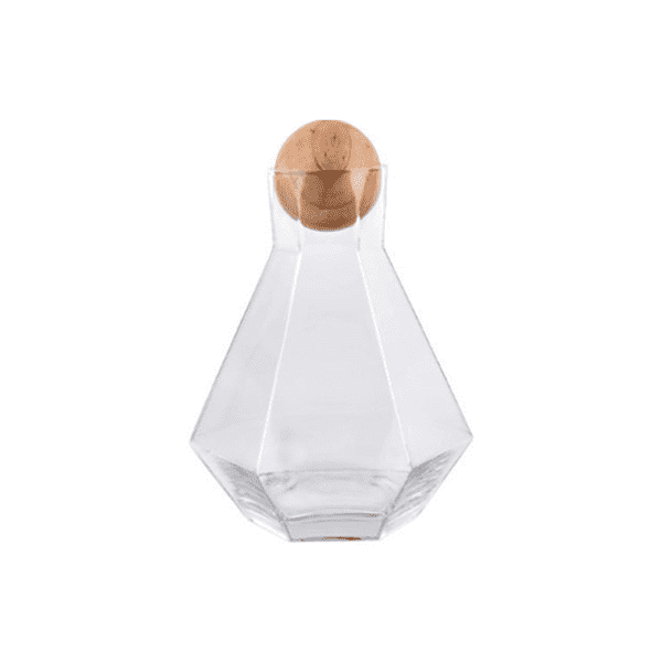 Diamant Glas-Set mit Krug, 6 Trinkgläsern & Serviertablett, ideal für Cocktails.