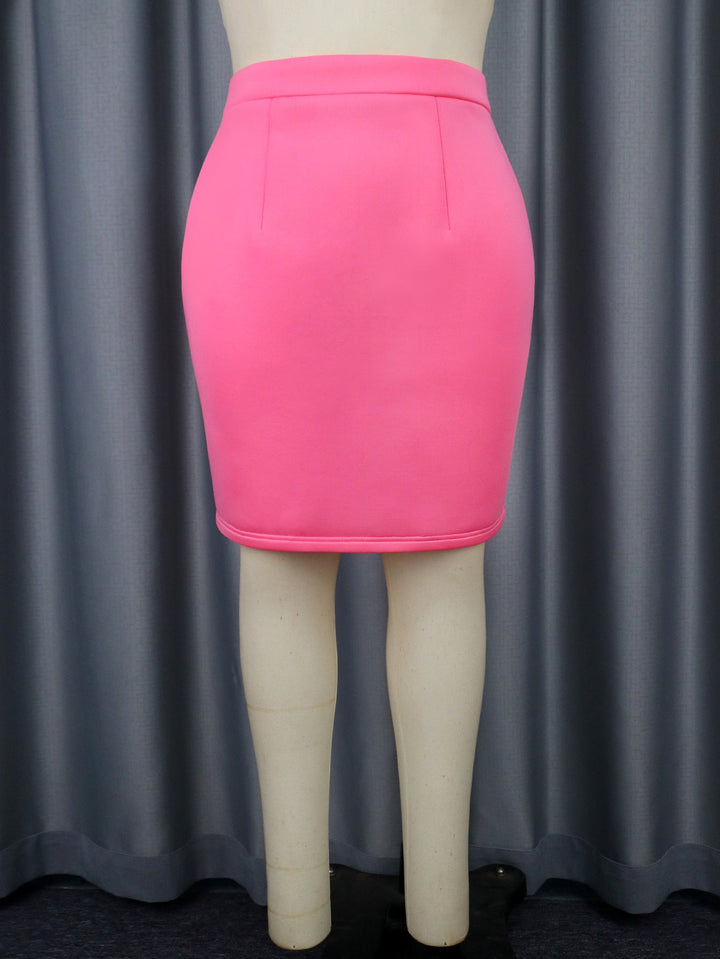 Klassischer figurbetonter Bleistiftrock für Damen in Rosa, perfekt als Bürokleidung oder für elegante Abendmode.