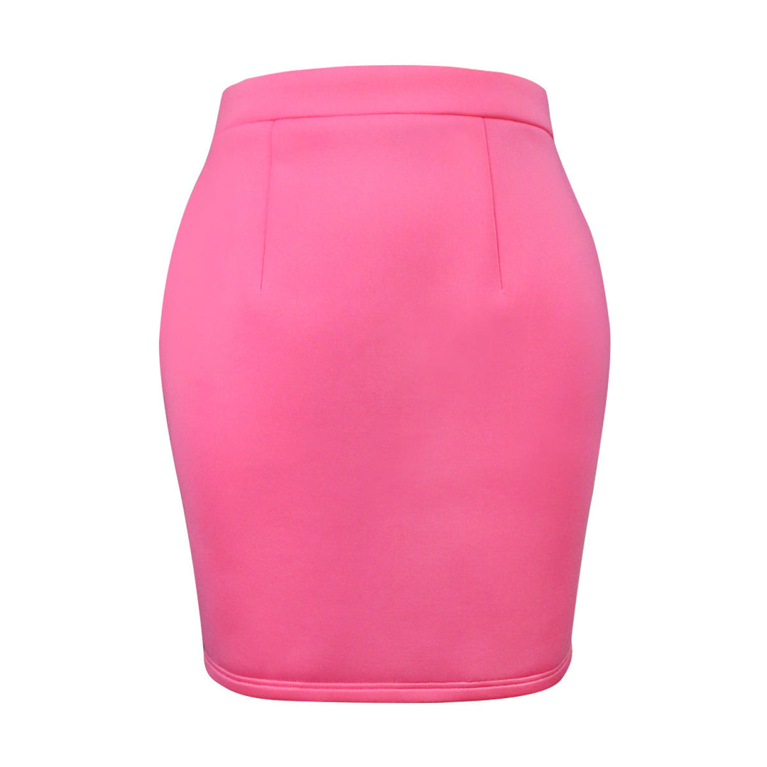 Schmaler figurbetonter rosa Damen Bleistiftrock, elegant für Business, Büro und festliche Anlässe geeignet.