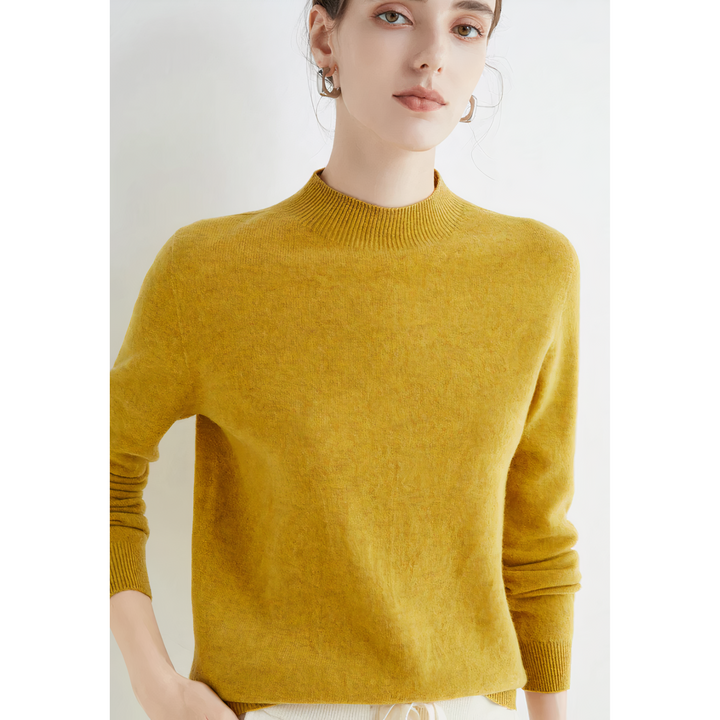 Klassischer Damen Strickpullover mit Rollkragen. Vielseitiger, eleganter Pullover für Herbst & Winter.
