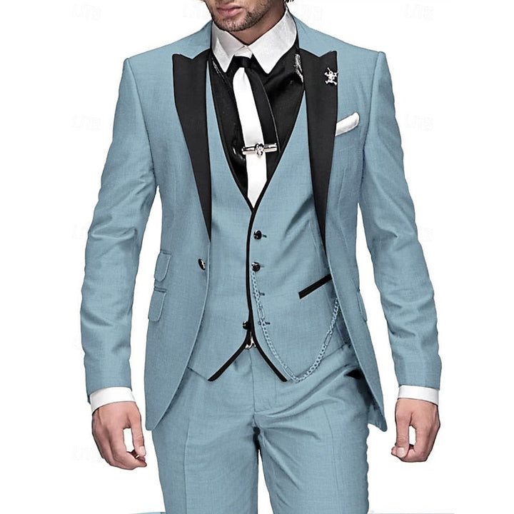 Komplettes Herren Anzug Set: Sakko, Weste & Hose. Ideal für Business, Hochzeiten und festliche Gelegenheiten, elegant.